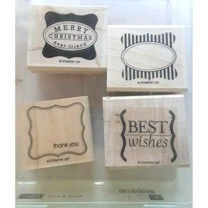 Retired Stampin' Up! "Cute and Curly" Stamp Set Christmas Thank You Best Wishes